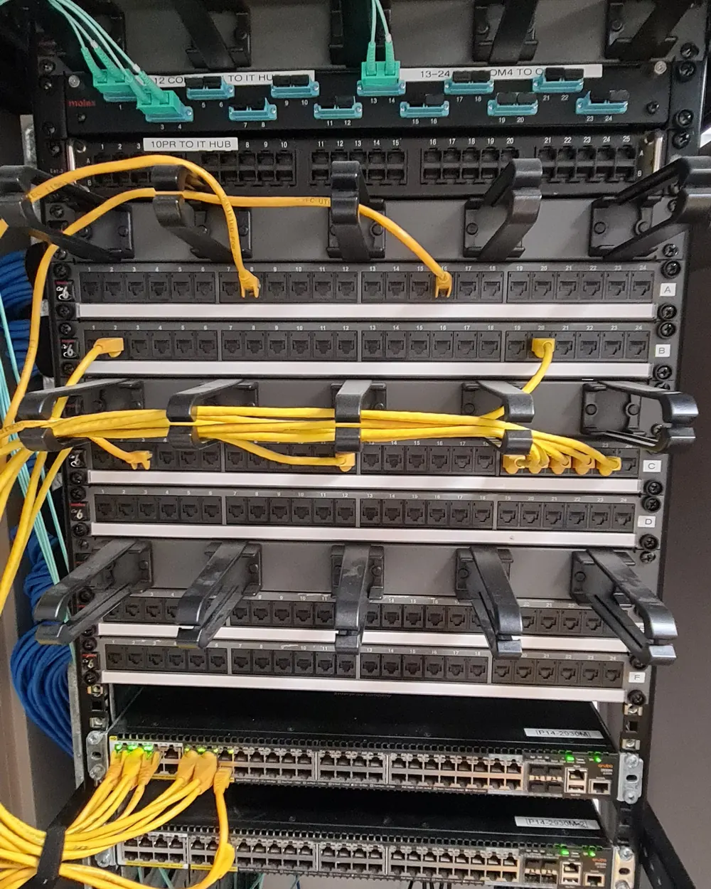 Education facility communications and fibre rack