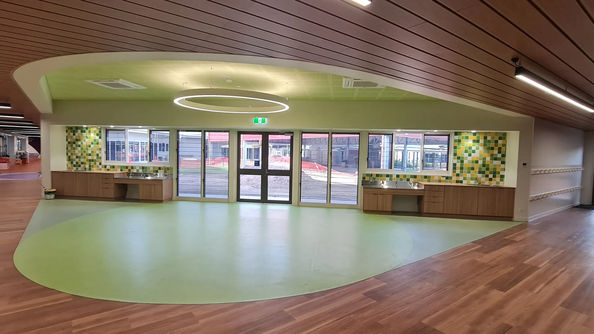 Completed electrical and communications fitout in a modern school