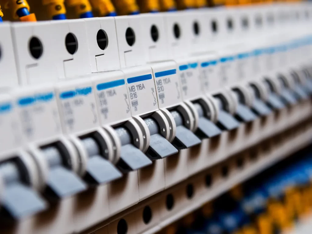Circuit breakers within a commercial distribution board