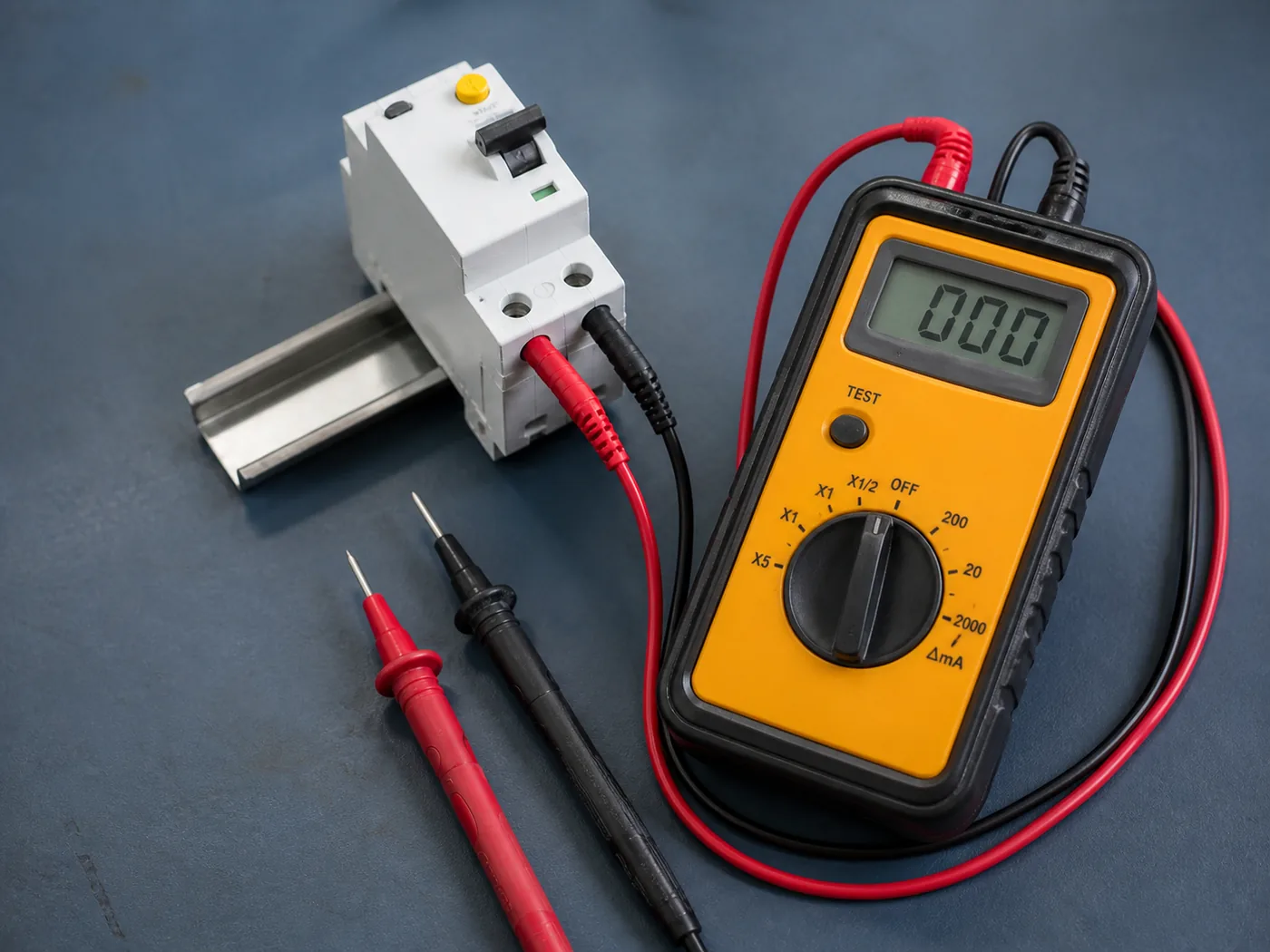 Traditional handheld RCD tester and safety switch