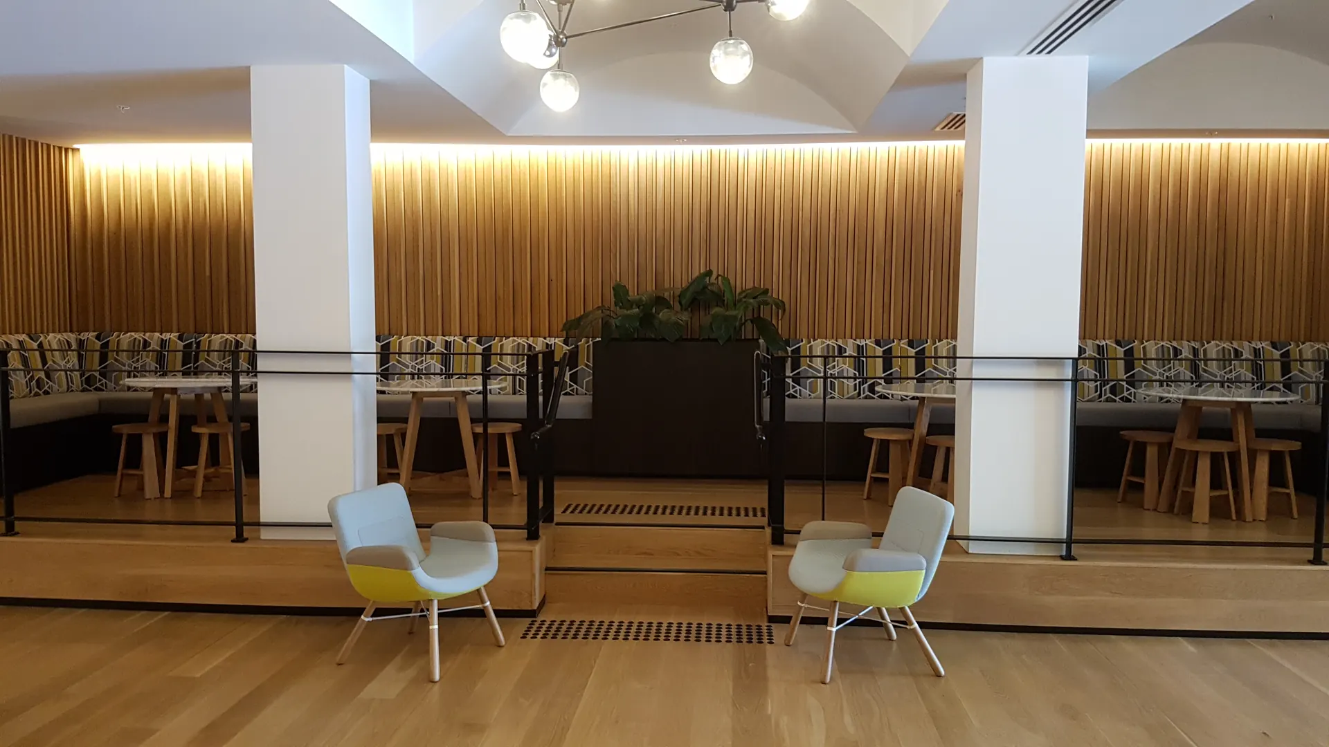 Completed hospitality and retail interior lighting fitout